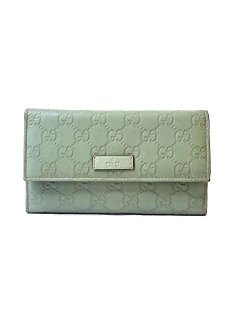 authentic gucci guccissima clip tri-fold wallet